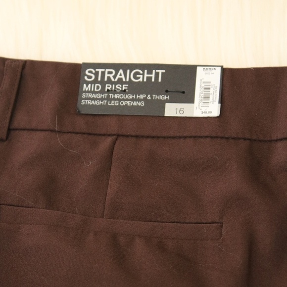 APT 9 Straight Mid Rise Pants size 16 - Picture 2 of 4